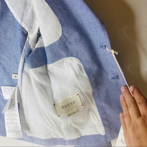 NWT Gucci Oxford embroidered kids boy girl blazer jacket 4 S authentic designer - Picture 10 of 16